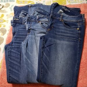 3 pr American Eagle kickboot jeans sz 10L